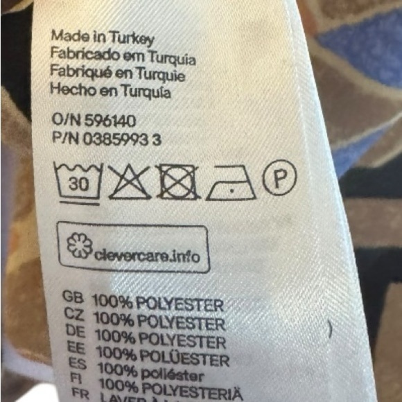 H&M Off Shoulder Boho Tribal Print Top Size 14 - Picture 5 of 6